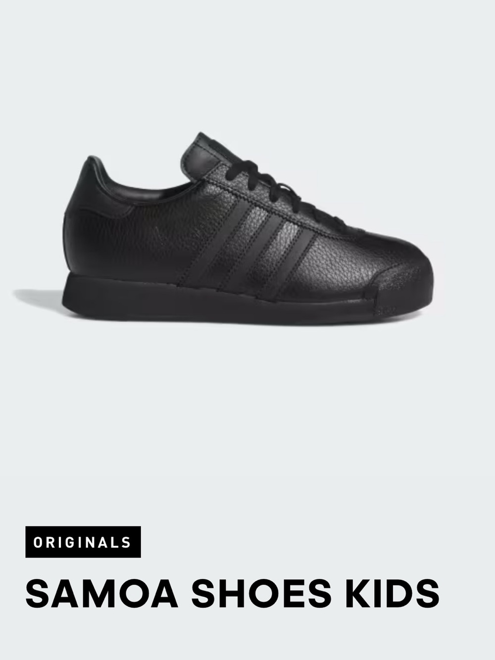 Adidas Samoa black leather boys shoes 6